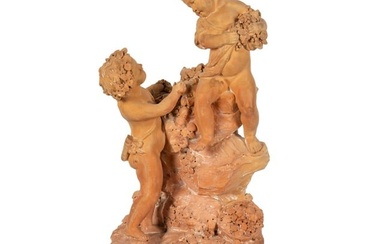 French Neoclassical-Style Terracotta Figural Group