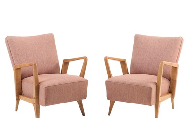 GEORGE REVES A PAIR OF EMIGRE MODERNIST LOUNGE CHAIRS FOR M.GERSTL
