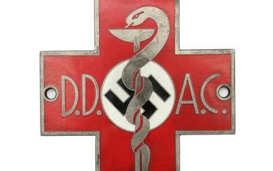 GERMAN WWII DDAC MEDICAL CAR GRILLE BADGE
