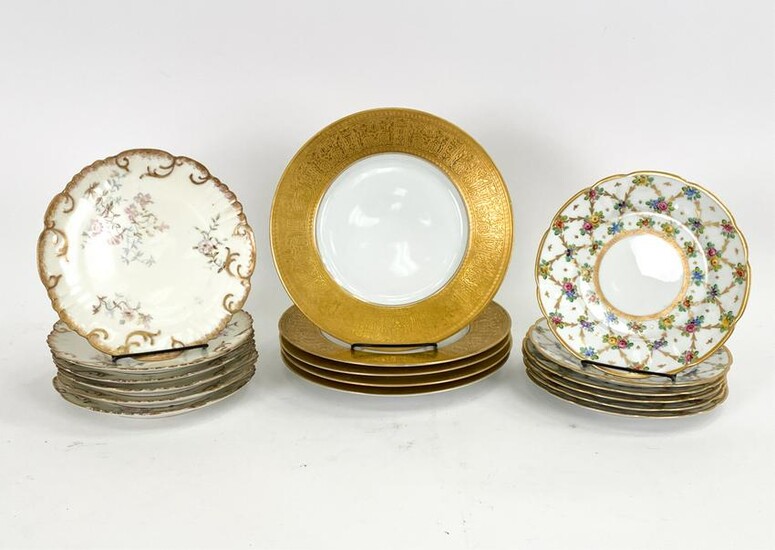 GROUPING OF PORCELAIN PLATES INCL. LIMOGES