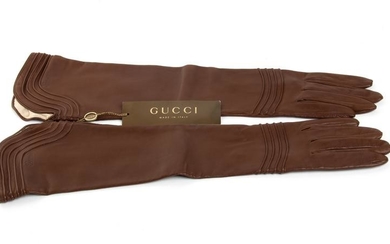 GUCCI LEATHER LONG GLOVES 2010/2015