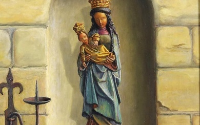 Galema, Petrus, stilleven met Mariabeeld