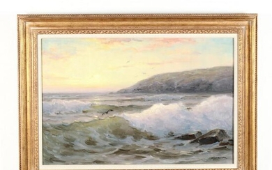 George F. Schultz (IL, 1869-1934), Seascape at Sunrise