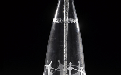 Glass object ''Midsommar'' Vicke Lindstrand, Kosta Boda, c. 1955 Colourless glas...