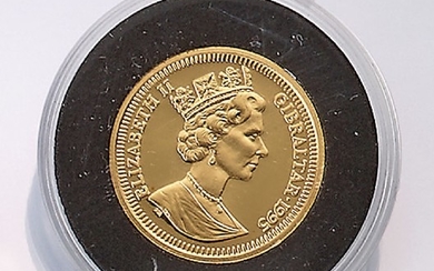 Gold coin, 70 ECUS, Gibraltar, 1995 ,...