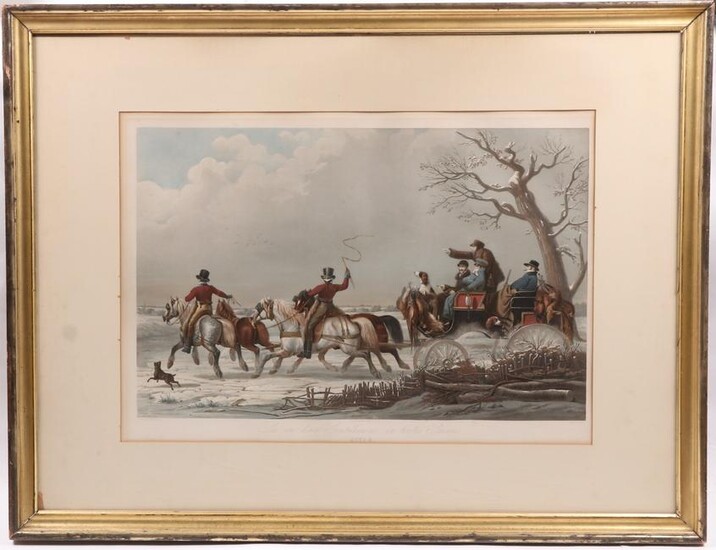 Goupe & Vibert Lithograph, Hunting Subject