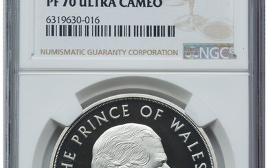 Great Britain: , Elizabeth II silver Proof "Prince Charles" 5 Pounds 2008 PR70 Ultra Cameo NGC,...