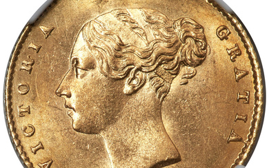 Great Britain: , Victoria gold 1/2 Sovereign 1857 MS64 NGC,...
