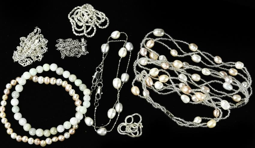 Group of Sterling Silver & Baroque Pearl Jewelry