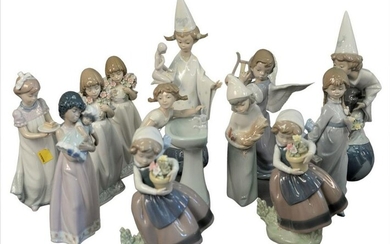 Group of Twelve Lladro Porcelain Figures of Children