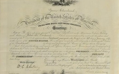 Grover Cleveland Document Signed
