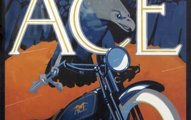 HARRY Projet d'affiche ACE motor corporation Gouache sur papier Signée « Harry » 124 x...
