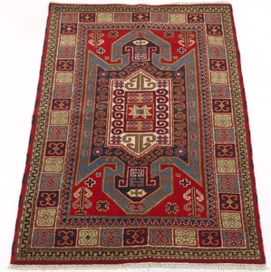 Hand-Knotted Lankaran Kazak Carpet