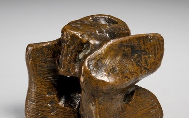 Henry Moore (attrib.), patinated bronze maquette