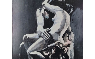 Italian Luigi Fumagalli 20th C Nude O/C Painting THE K
