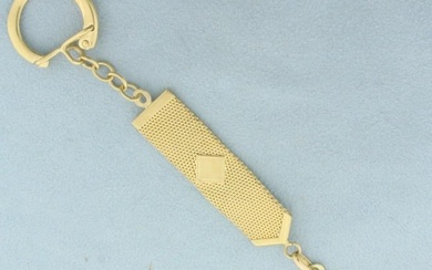 Italian Saint Christopher Key Chain in 18k Yellow Gold