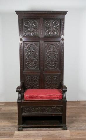 Jacobean Style Hall Seat with Chest Compartment