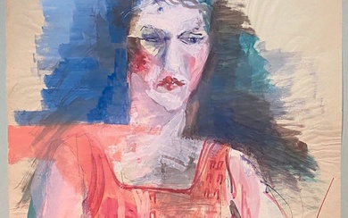 Jean DUFY (1888-1964) Femme de face, 1926 Aquarelle sur papier, signée et datée en bas...