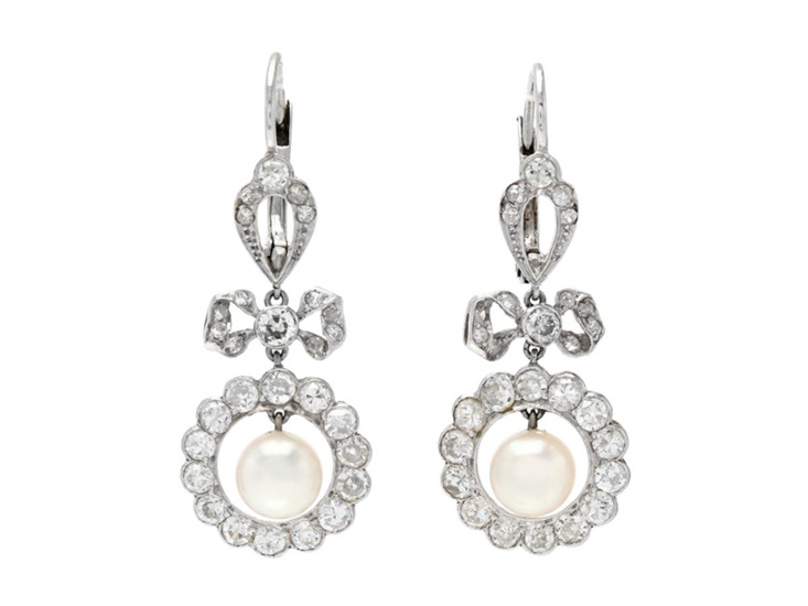 Jewellery Pearl earrings PEARL EARRINGS, platina/14K white gold, cultured pear...