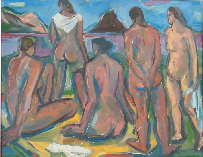 Künstler des 20. Jh., 'Badende' im Stil von Gauguin / 'Bathers' in the style of...