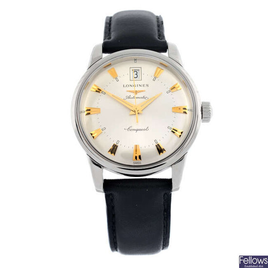 LONGINES - a stainless steel Conquest Heritage wrist watch, 35mm.