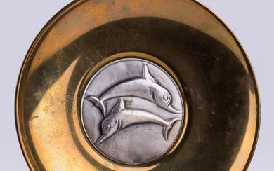 LaLa Lounis Sterling Designer Dolphin Plate
