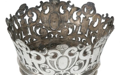 Large wrought, embossed and chased silver imperial