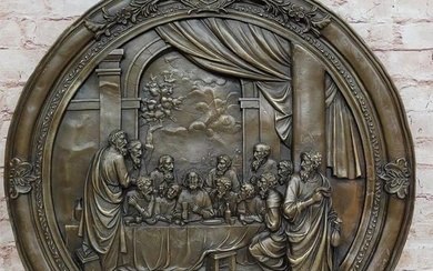 Last Supper Wall Mount Inspired Bronze - 24" x 24"