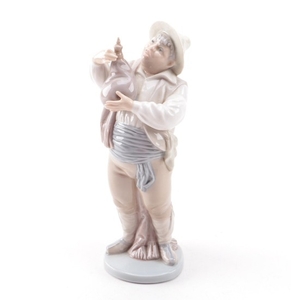 Lladro Figurine "Little Fat Man with Wineskin"