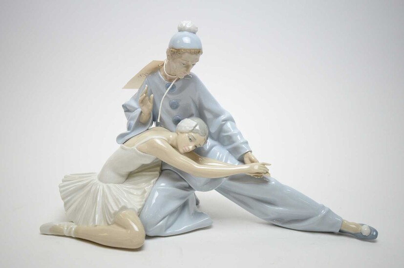 Lladro figure group of a dancing couple.