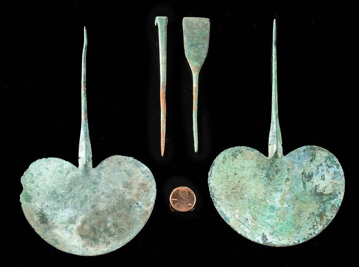 Lot of 4 Scythian Pins - 2 Copper & 2 Bronze
