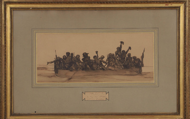 Louis Duveau (1818-1867)Scène de naufrage, 1848