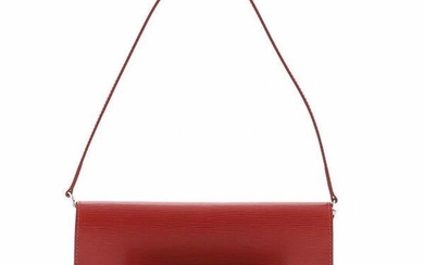 Louis Vuitton Sevigne Red Epi Leather Clutch with Strap