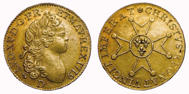 Louis XV. Louis d'or à la croix du Saint Esprit 17…