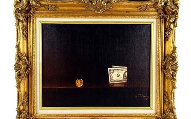 Magnificent Lithograph Still Life Money & Coin by Teimur Amiry