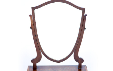 Mahogany serpentine dressing table mirror