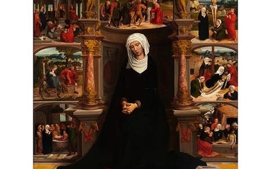 Maler des 20. Jahrhunderts, Kopie nach Adriaen Isenbrant (1490 – 1551), MARIA DER SIEBEN SCHMERZEN VON 1521