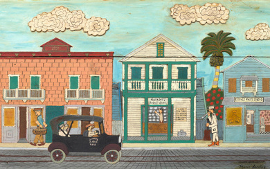 Mario Sanchez (1908-2005) Key West's Great Imitator 17 3/8 x...