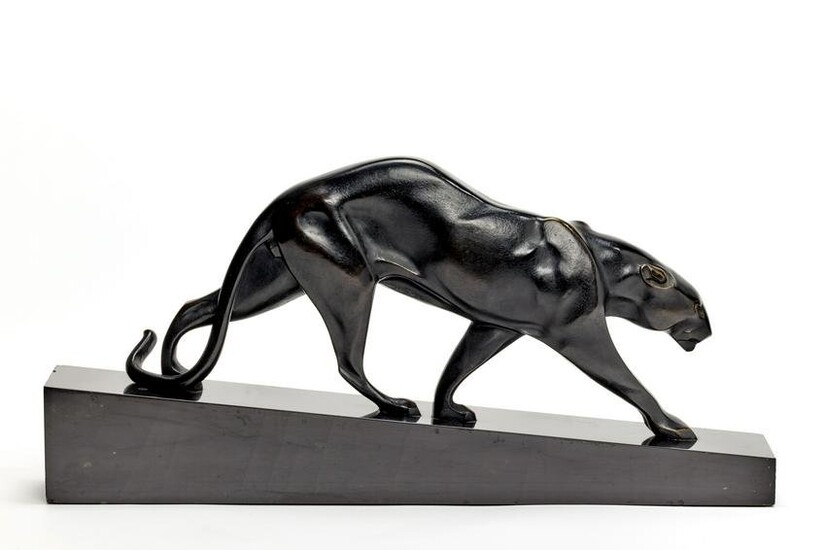 Maurice Prost (1894 - Parigi 1967) Bronze panther with