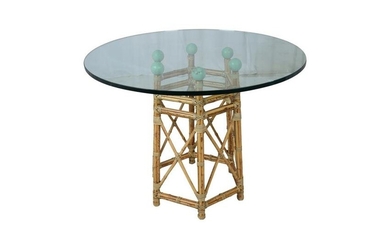 McGuire - Rattan Glass Top Table
