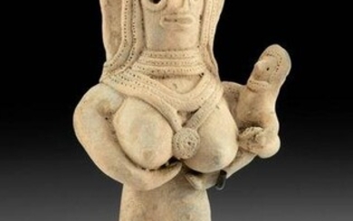 Mehrgarh Pottery Female Idol Figure w/ Child