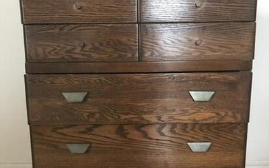 Mid Century Campaign Style Chest of Drawers