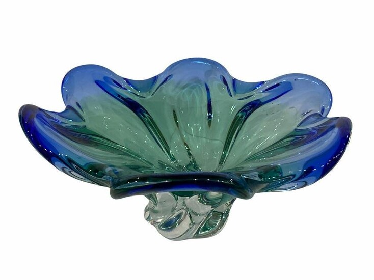 Mid-Century Modern Art Glass Centerpiece Bowl