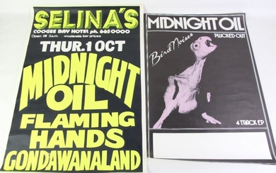 Midnight Oil Vintage Original Gig Posters (2)