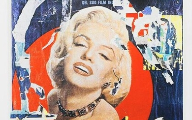 Mimmo Rotella, Marilyn 3, Screenprint