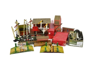 Model Railway - a collection of vintage Hornby O gauge tinpl...