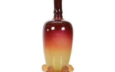 Morgan Vase, Glossy Wheeling Peachblow