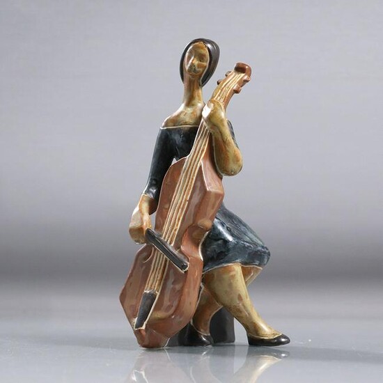 Natasha Farny Cello Player Porcelain Figurine