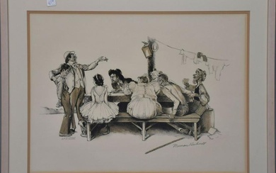 Norman Rockwell (American 1894-1978) Lithograph Willie takes a step -1971. artist Proof IV/XXXV.