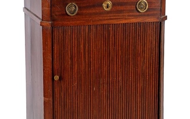 (-), Walnut veneer on oak cabinet with drawer...
